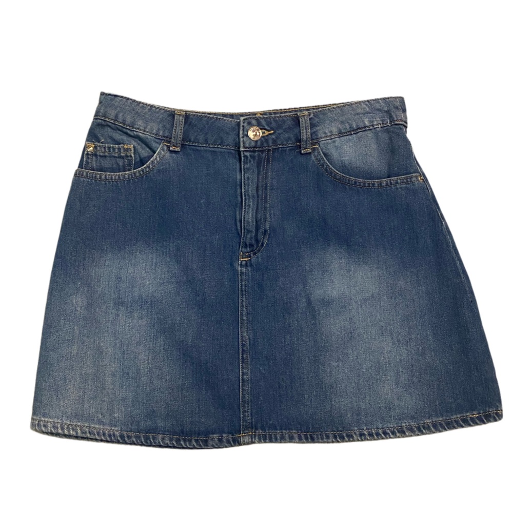 H&M Divided Blue Denim Mini Skirt